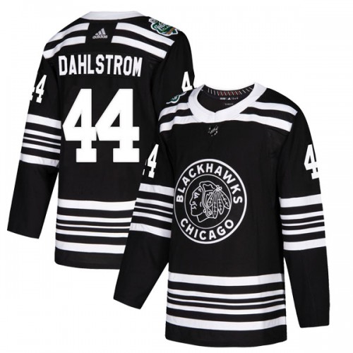 Adidas Chicago Blackhawks 44 John Dahlstrom Authentic Black 2019 Winter Classic Youth NHL Jersey