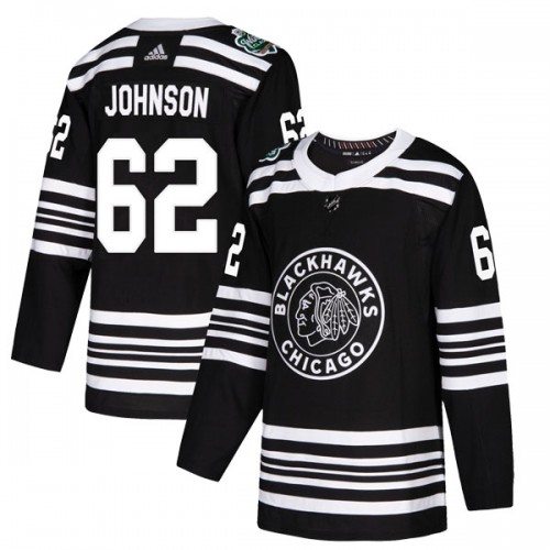 Adidas Chicago Blackhawks 62 Luke Johnson Authentic Black 2019 Winter Classic Youth NHL Jersey