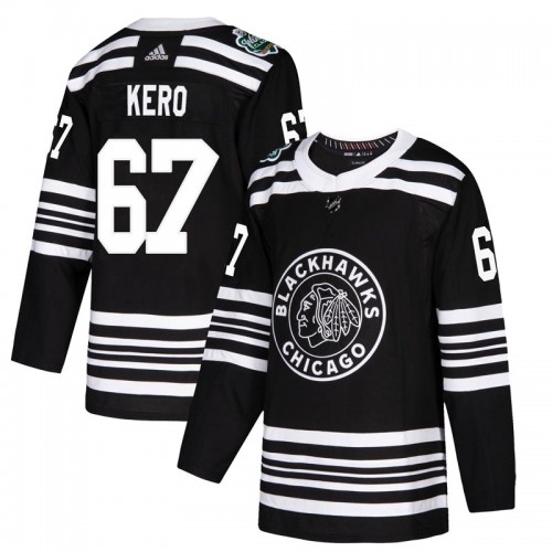 Adidas Chicago Blackhawks 67 Tanner Kero Authentic Black 2019 Winter Classic Youth NHL Jersey