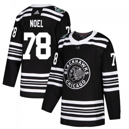 Adidas Chicago Blackhawks 78 Nathan Noel Authentic Black 2019 Winter Classic Youth NHL Jersey