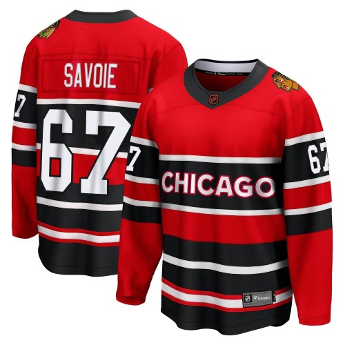 Fanatics Branded Chicago Blackhawks 67 Samuel Savoie Red Breakaway Special Edition 2.0 Men's NHL Jersey