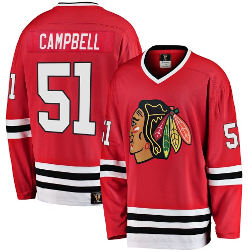 Fanatics Branded Chicago Blackhawks 51 Brian Campbell Premier Red Breakaway Heritage Men's NHL Jersey