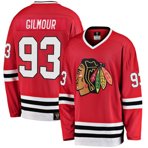 Fanatics Branded Chicago Blackhawks 93 Doug Gilmour Premier Red Breakaway Heritage Men's NHL Jersey