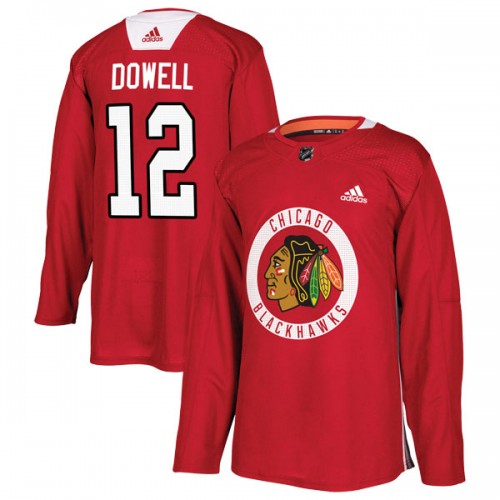 Adidas Chicago Blackhawks 12 Jake Dowell Authentic Red Home Practice Youth NHL Jersey