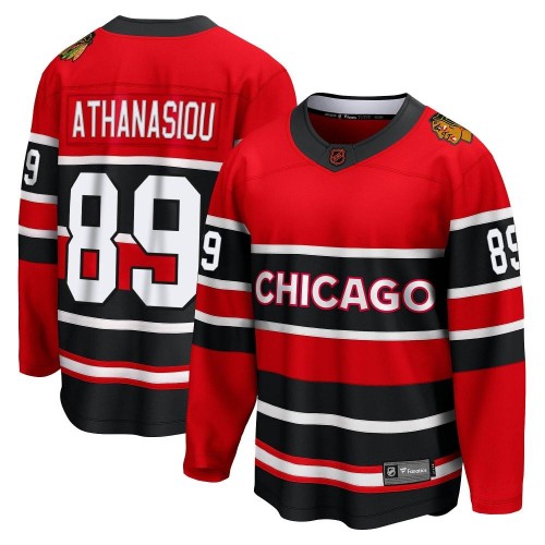 Fanatics Branded Chicago Blackhawks 89 Andreas Athanasiou Red Breakaway Special Edition 2.0 Youth NHL Jersey