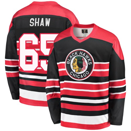 Fanatics Branded Chicago Blackhawks 65 Andrew Shaw Premier Red/Black Breakaway Heritage Men's NHL Jersey