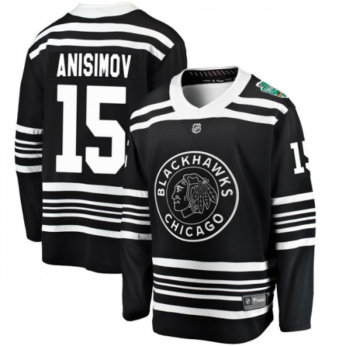 Fanatics Branded Chicago Blackhawks 15 Artem Anisimov Black 2019 Winter Classic Breakaway Youth NHL Jersey