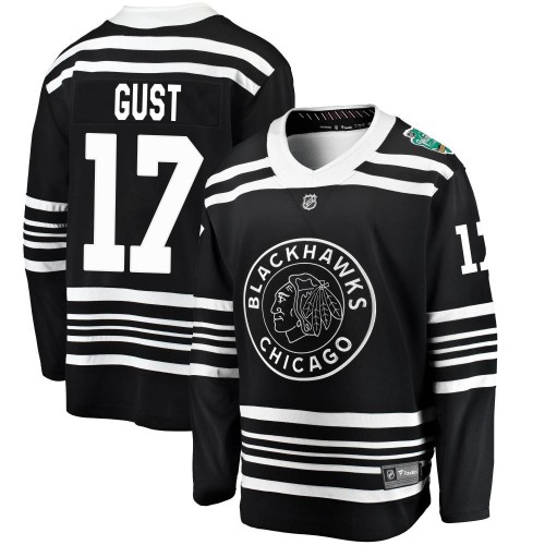 Fanatics Branded Chicago Blackhawks 17 Dave Gust Black 2019 Winter Classic Breakaway Youth NHL Jersey