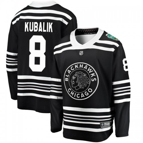Fanatics Branded Chicago Blackhawks 8 Dominik Kubalik Black 2019 Winter Classic Breakaway Youth NHL Jersey