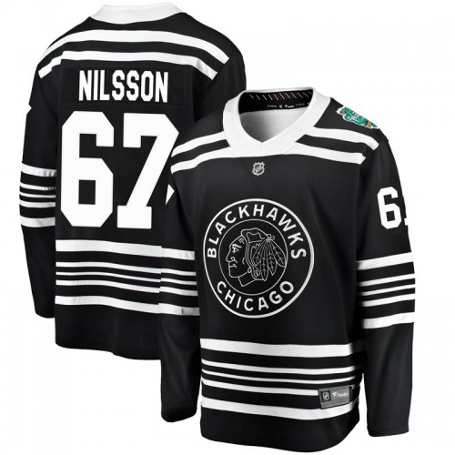Fanatics Branded Chicago Blackhawks 67 Jacob Nilsson Black 2019 Winter Classic Breakaway Youth NHL Jersey