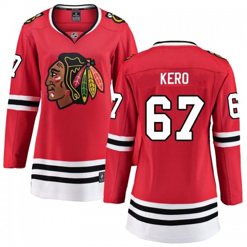 Fanatics Branded Chicago Blackhawks 67 Tanner Kero Red Breakaway Home Women's NHL Jersey
