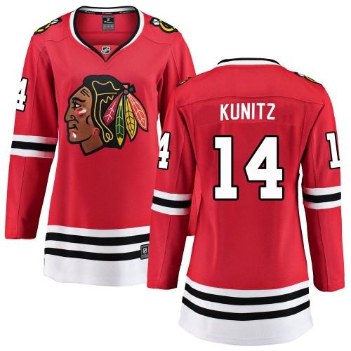 Fanatics Branded Chicago Blackhawks 14 Chris Kunitz Red Breakaway Home Women's NHL Jersey