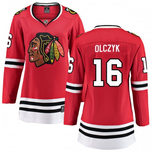 Fanatics Branded Chicago Blackhawks 16 Ed Olczyk Red Breakaway Home Women's NHL Jersey
