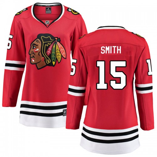 Fanatics Branded Chicago Blackhawks 15 Zack Smith Red Breakaway Home Women's NHL Jersey