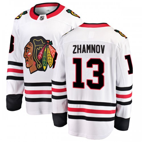 Fanatics Branded Chicago Blackhawks 13 Alex Zhamnov White Breakaway Away Youth NHL Jersey