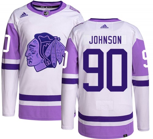 Adidas Chicago Blackhawks 90 Tyler Johnson Authentic Hockey Fights Cancer Youth NHL Jersey