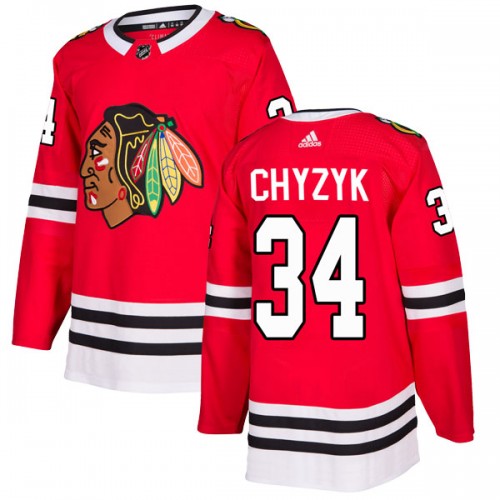 Adidas Chicago Blackhawks 34 Bryn Chyzyk Authentic Red Home Youth NHL Jersey