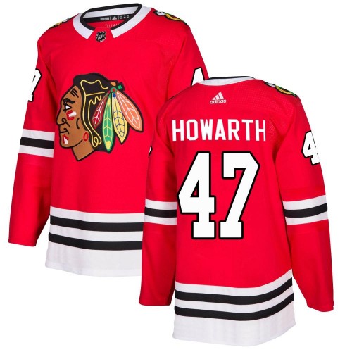 Adidas Chicago Blackhawks 47 Kale Howarth Authentic Red Home Youth NHL Jersey