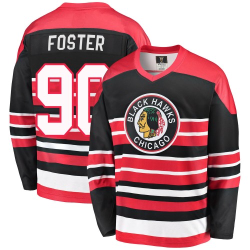 Fanatics Branded Chicago Blackhawks 90 Scott Foster Premier Red/Black Breakaway Heritage Youth NHL Jersey
