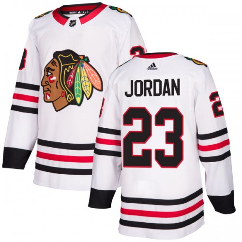 Adidas Chicago Blackhawks 23 Michael Jordan Authentic White Men's NHL Jersey