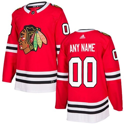 Adidas Chicago Blackhawks Custom Authentic Red Home Youth NHL Jersey
