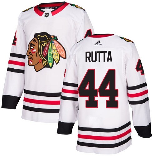 Adidas Chicago Blackhawks 44 Jan Rutta Authentic White Away Women's NHL Jersey