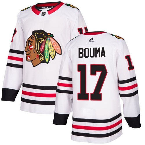 Adidas Chicago Blackhawks 17 Lance Bouma Authentic White Away Women's NHL Jersey