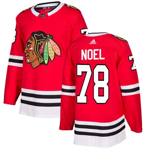 Adidas Chicago Blackhawks 78 Nathan Noel Authentic Red Home Youth NHL Jersey