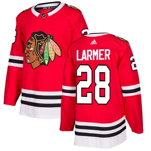 Adidas Chicago Blackhawks 28 Steve Larmer Authentic Red Home Youth NHL Jersey