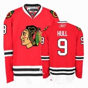 Youth Reebok Chicago Blackhawks 9 Bobby Hull Authentic Red Home NHL Jersey