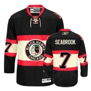 Reebok Chicago Blackhawks 7 Brent Seabrook Authentic Black New Third Man NHL Jersey