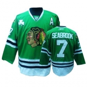 Reebok Chicago Blackhawks 7 Brent Seabrook Authentic Green Man NHL Jersey