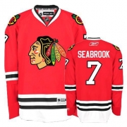 Reebok Chicago Blackhawks 7 Brent Seabrook Premier Red Home Man NHL Jersey