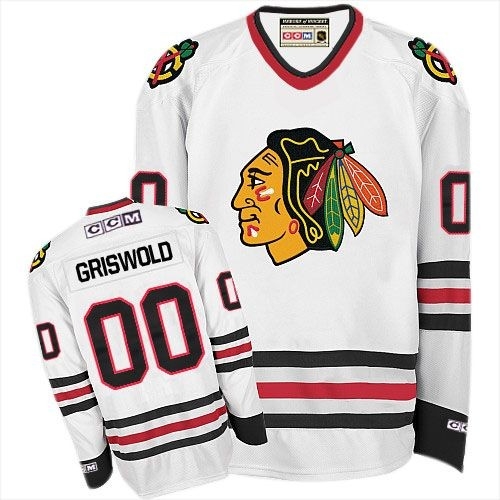 CCM Chicago Blackhawks 00 Clark Griswold White Throwback Authentic NHL Jersey