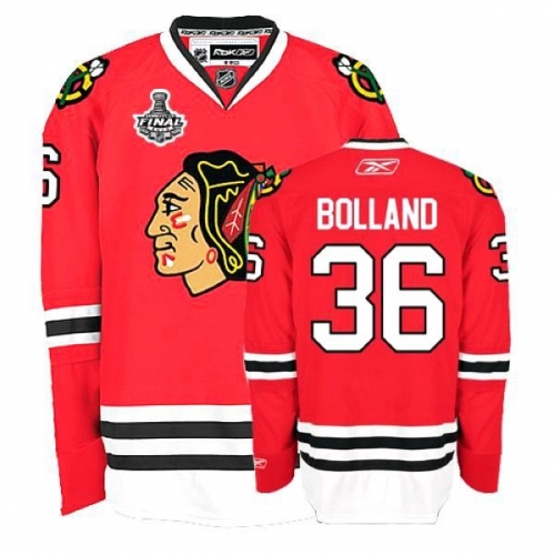 Reebok Chicago Blackhawks 36 Dave Bolland Authentic Red Home Man NHL Jersey with Stanley Cup Finals