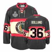 Reebok Chicago Blackhawks 36 Dave Bolland Premier Black New Third Man NHL Jersey with Stanley Cup Finals