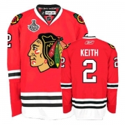Reebok Chicago Blackhawks 2 Duncan Keith Authentic Red Home Man NHL Jersey with Stanley Cup Finals