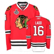 Reebok Chicago Blackhawks 16 Andrew Ladd Authentic Red Home Man NHL Jersey with Stanley Cup Finals