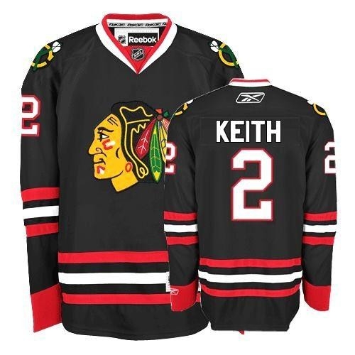 Youth Reebok Chicago Blackhawks 2 Duncan Keith Authentic Black NHL Jersey