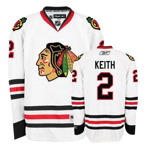 Youth Reebok Chicago Blackhawks 2 Duncan Keith Authentic White NHL Jersey