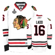 Reebok Chicago Blackhawks 16 Andrew Ladd Authentic White Man NHL Jersey with Stanley Cup Finals