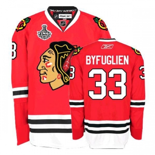 Reebok Chicago Blackhawks 33 Dustin Byfuglien Authentic Red Home Man NHL Jersey with Stanley Cup Finals