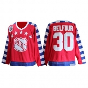 CCM Chicago Blackhawks 30 ED Belfour Red Throwback All Star With 75TH Patch Authentic NHL Jersey