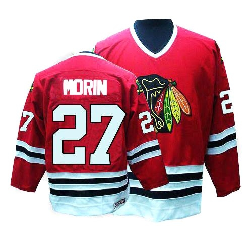 CCM Chicago Blackhawks 27 Jeremy Morin Red Throwback Premier NHL Jersey
