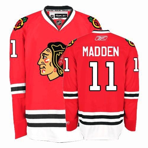 Reebok Chicago Blackhawks 11 John Madden Premier Red Home Man NHL Jersey