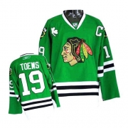 Reebok Chicago Blackhawks 19 Jonathan Toews Authentic Green Man NHL Jersey
