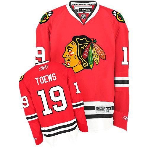 Youth Reebok Chicago Blackhawks 19 Jonathan Toews Authentic Red Home NHL Jersey