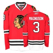 Reebok Chicago Blackhawks 3 Keith Magnuson Premier Red Home Man NHL Jersey