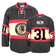 Reebok Chicago Blackhawks 31 Antti Niemi Authentic Black New Third Man NHL Jersey