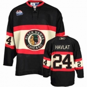 Reebok Chicago Blackhawks 24 Martin Havlat Authentic Black New Third Man NHL Jersey